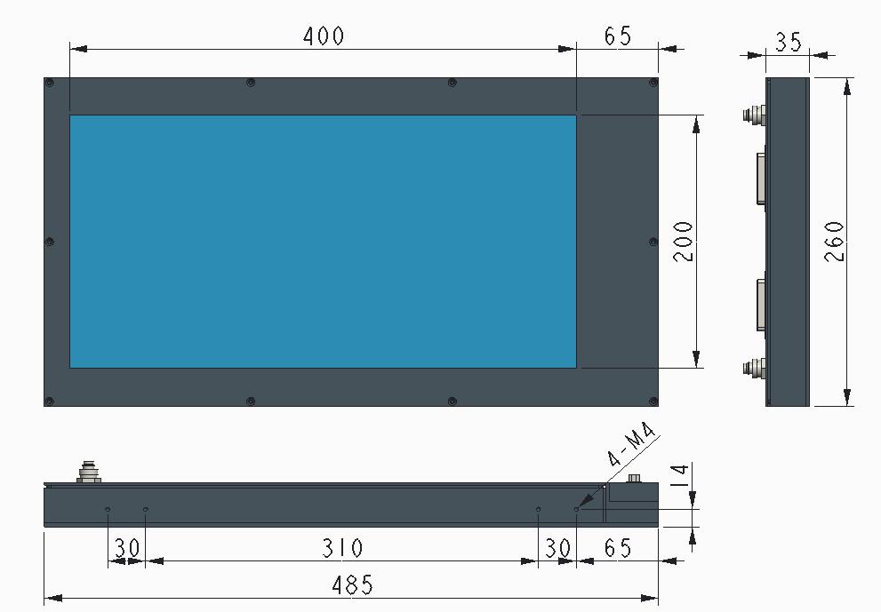 大型UVLED水冷面光源 UV冷光源固化機-400X200(圖3)